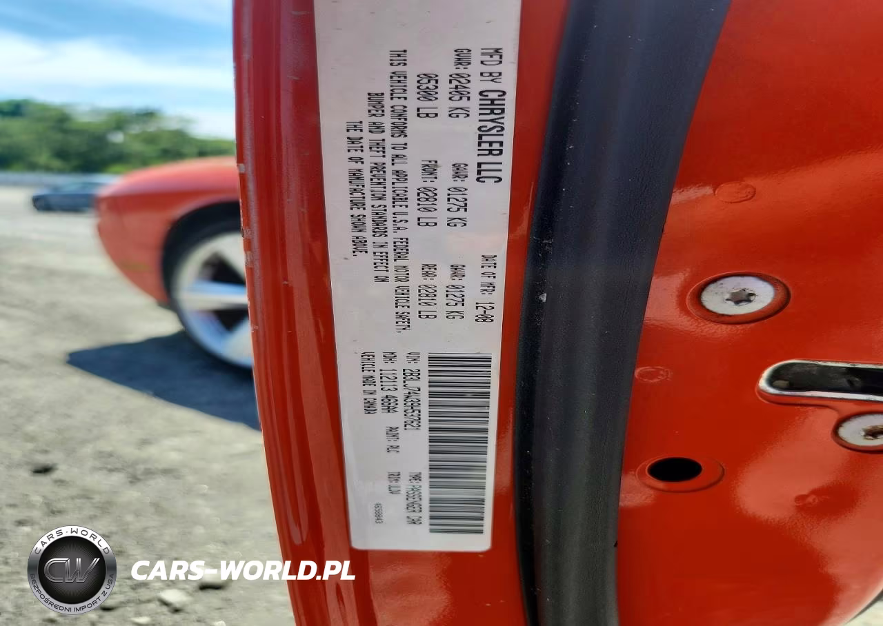 2009 Dodge Challenger Srt-8 VIN:2B3LJ74W39H537621 - 12