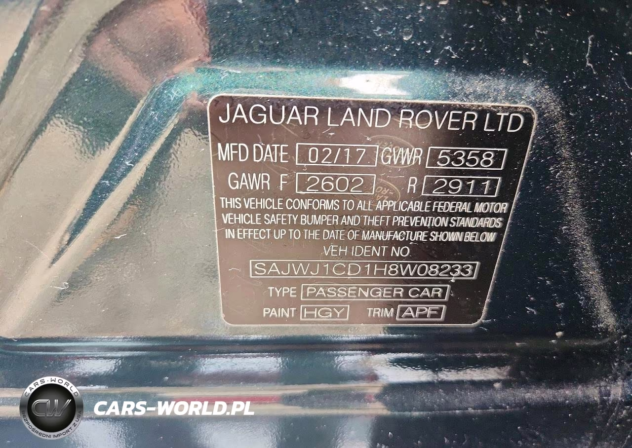 2017 Jaguar Xj VIN:SAJWJ1CD1H8W08233 - 12
