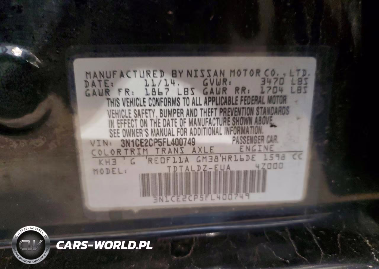 2015 Nissan Versa Note Sv VIN:3N1CE2CP5FL400749 - 13