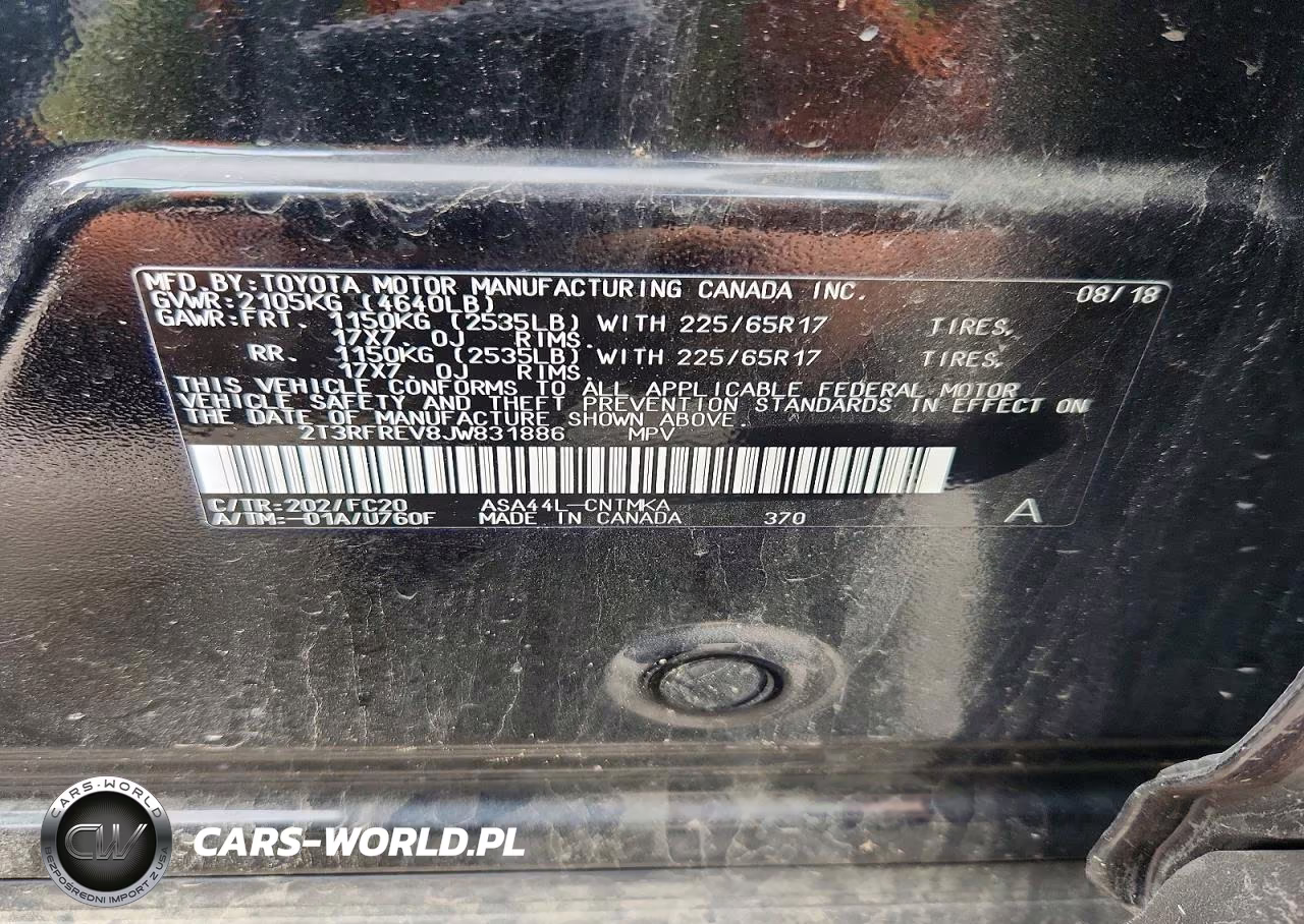2018 Toyota Rav4 Xle VIN:2T3RFREV8JW831886 - 14