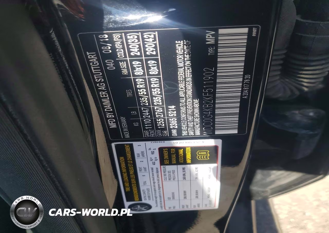 2019 Mercedes-Benz Glc 300 4Matic VIN:WDC0G4KB2KF511902 - 13