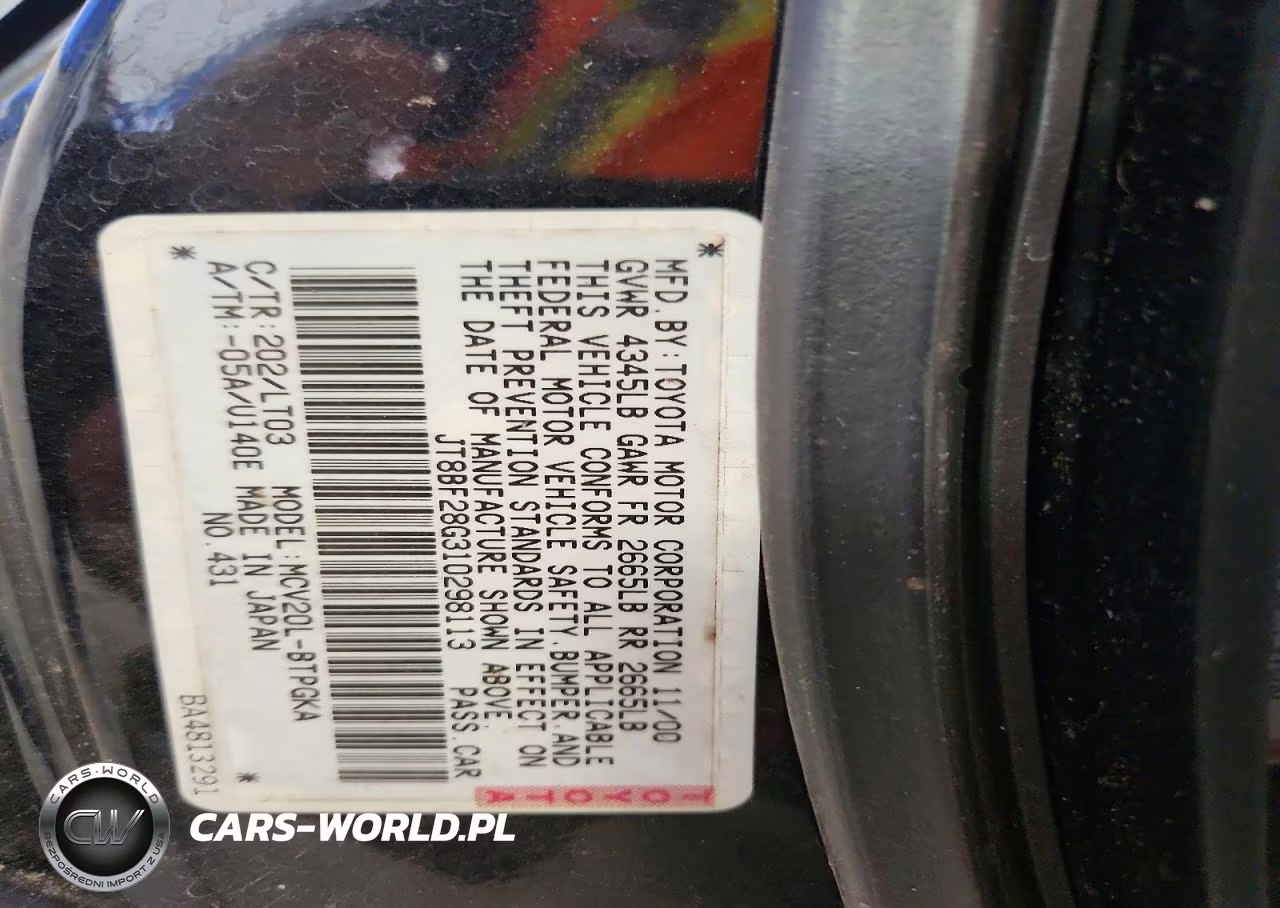 2001 Lexus Es 300 VIN:JT8BF28G310298113 - 12