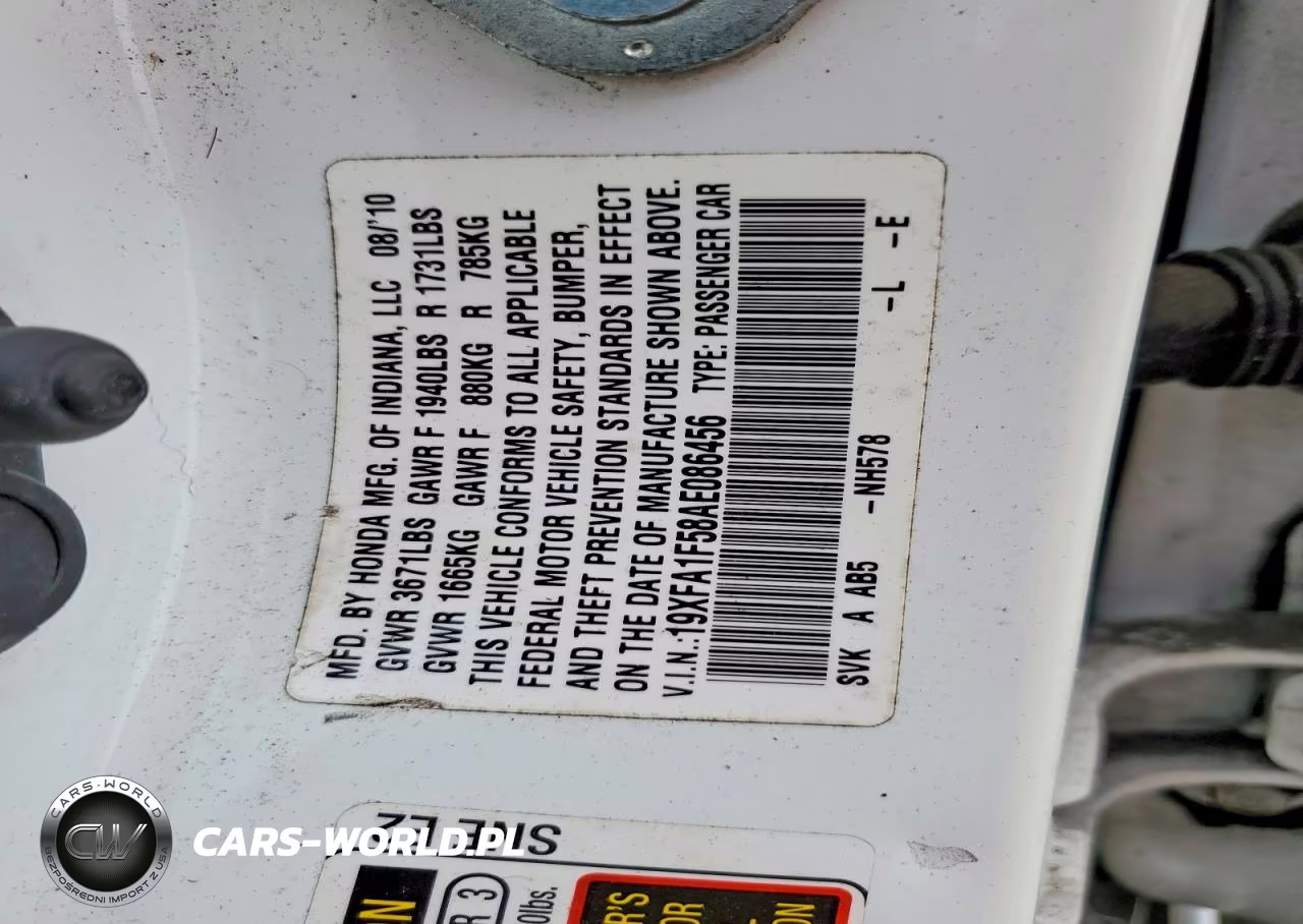 2010 Honda Civic Lx VIN:19XFA1F58AE086456 - 12