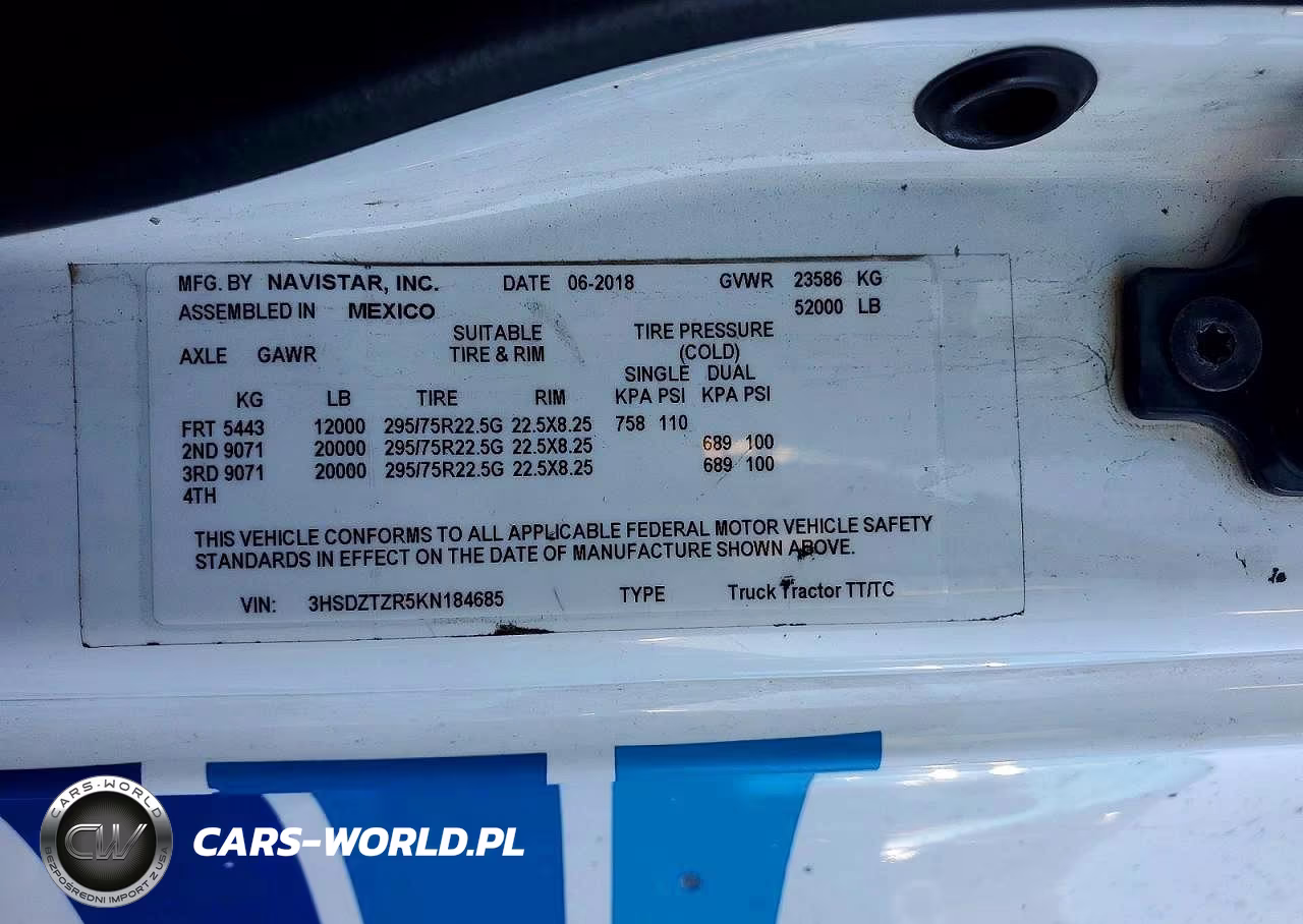 2019 International Lt625 Semi Truck VIN:3HSDZTZR5KN184685 - 10