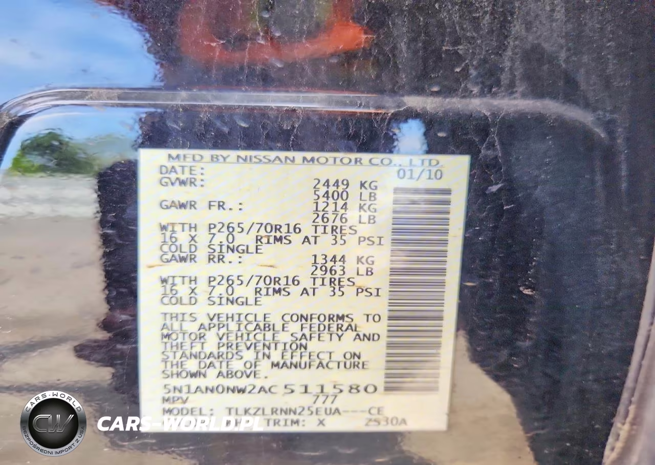 2010 Nissan Xterra X VIN:5N1AN0NW2AC511580 - 13