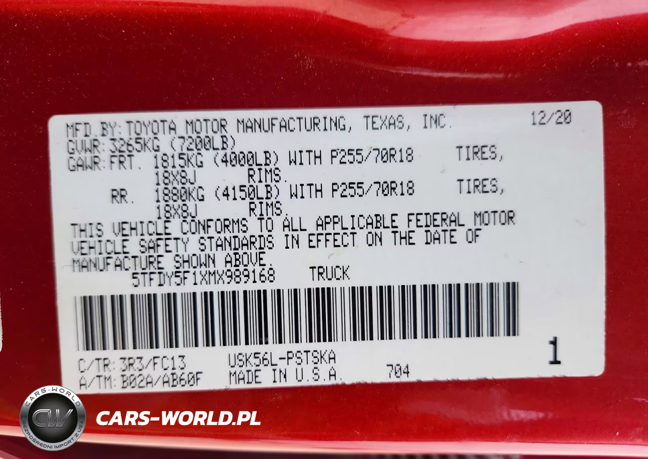 2021 Toyota Tundra Sr5 VIN:5TFDY5F1XMX989168 - 13