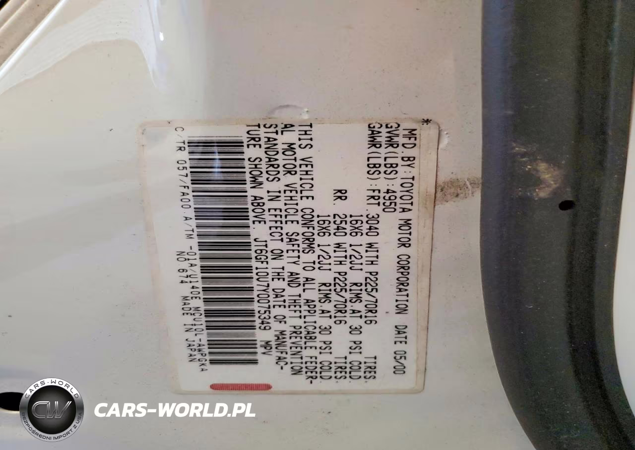 2000 Lexus Rx 300 VIN:JT6GF10U7Y0075349 - 14