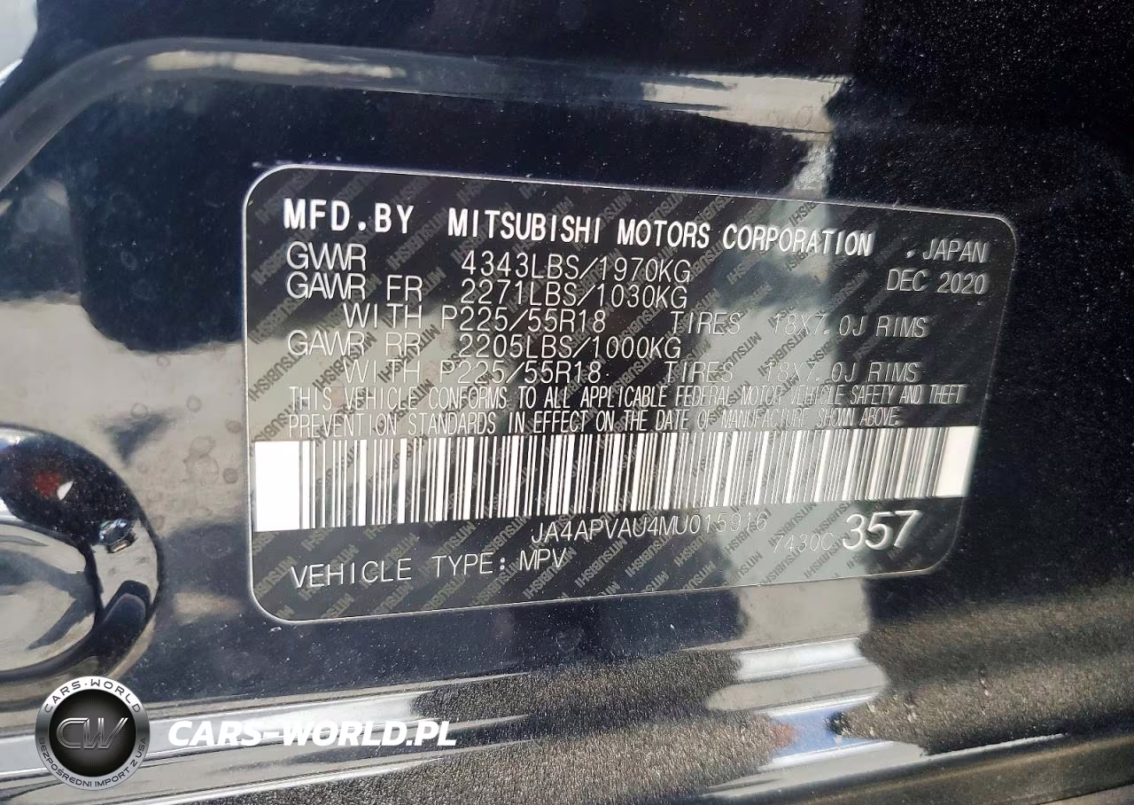 2021 Mitsubishi Outlander Sport VIN:JA4APVAU4MU015916 - 13