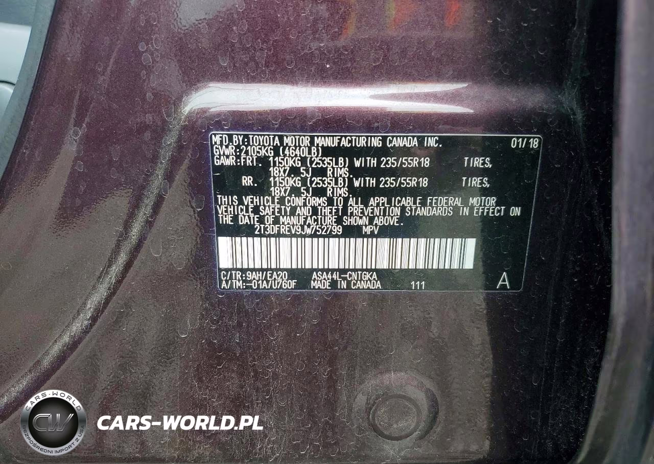 2018 Toyota Rav4 Limited VIN:2T3DFREV9JW752799 - 14
