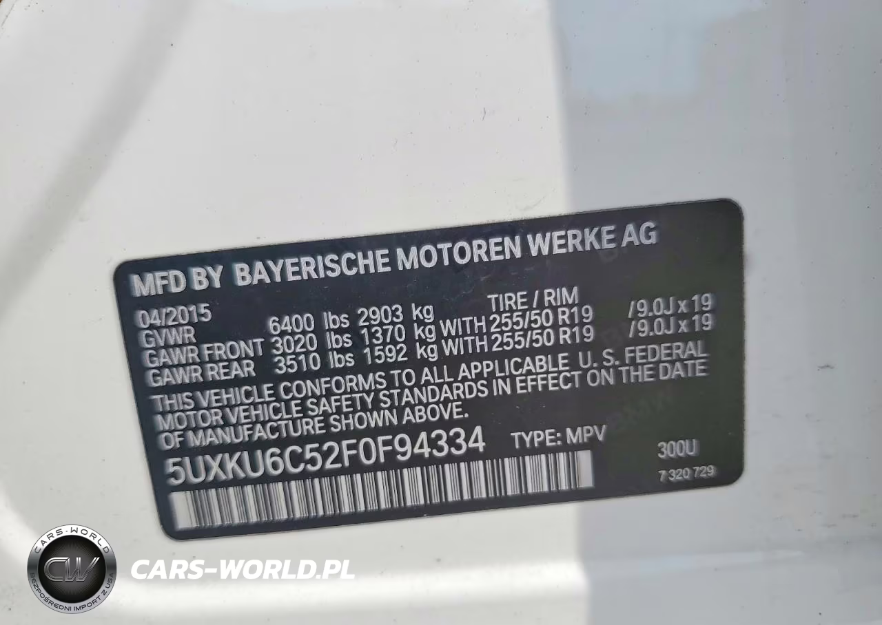 2015 BMW X6 xDrive50I VIN:5UXKU6C52F0F94334 - 13