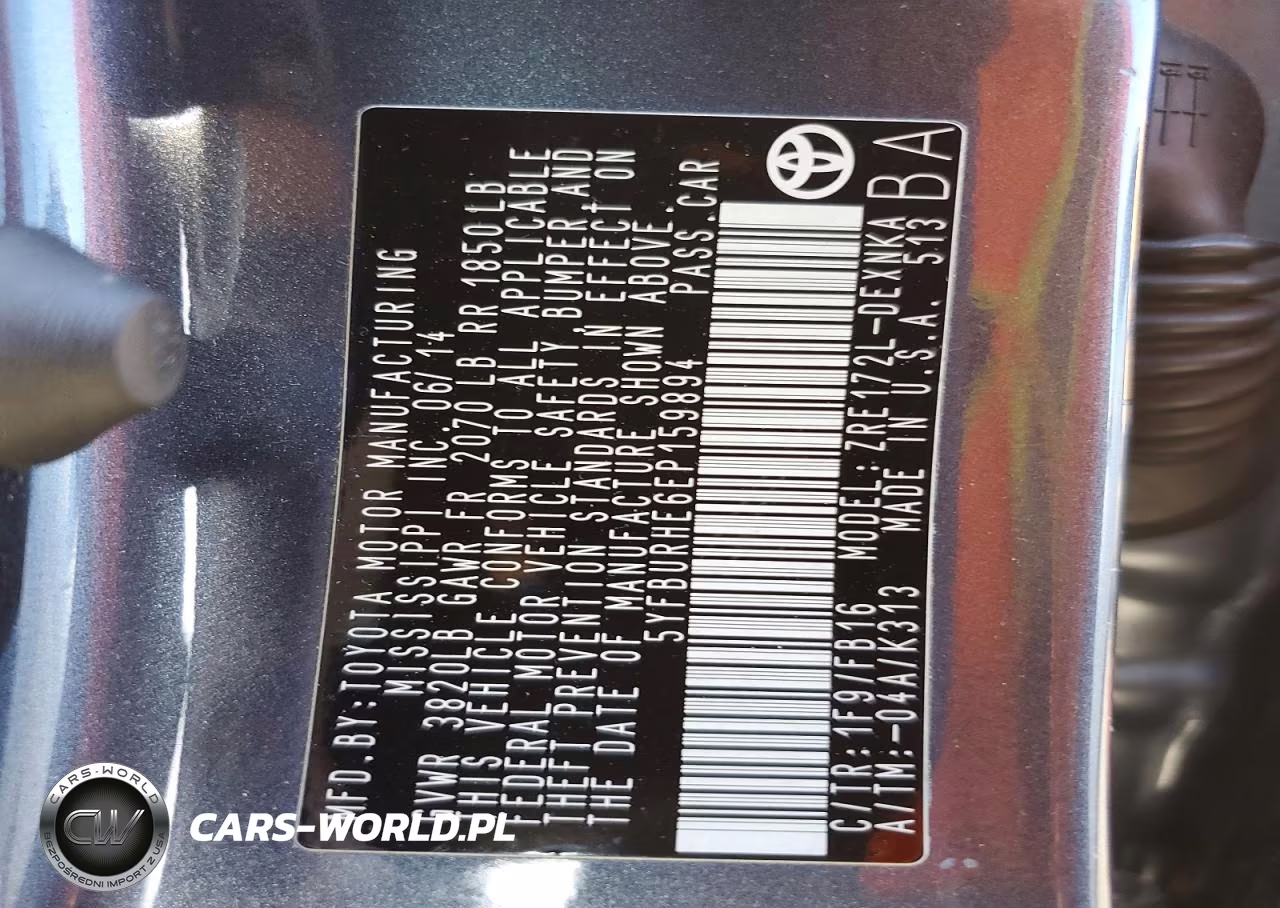 2014 Toyota Corolla Le VIN:5YFBURHE6EP159894 - 13