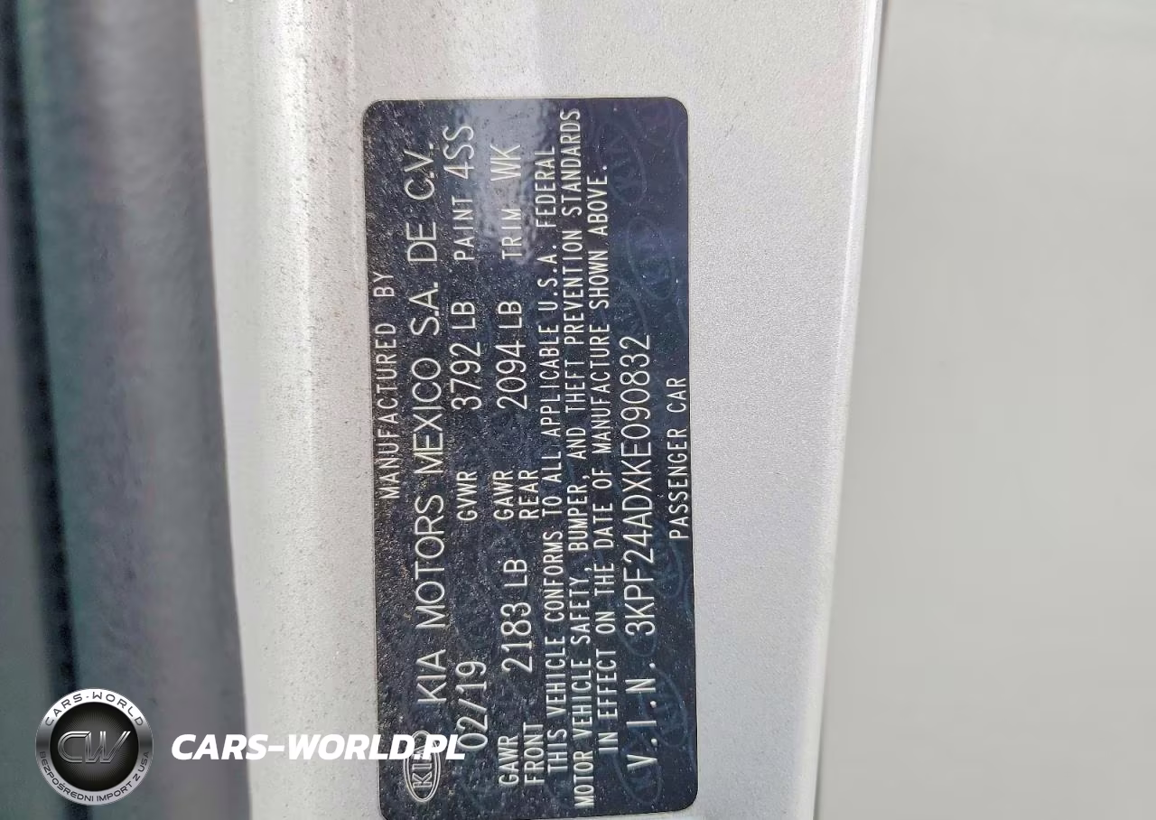 2019 Kia Forte Lxs VIN:3KPF24ADXKE090832 - 12