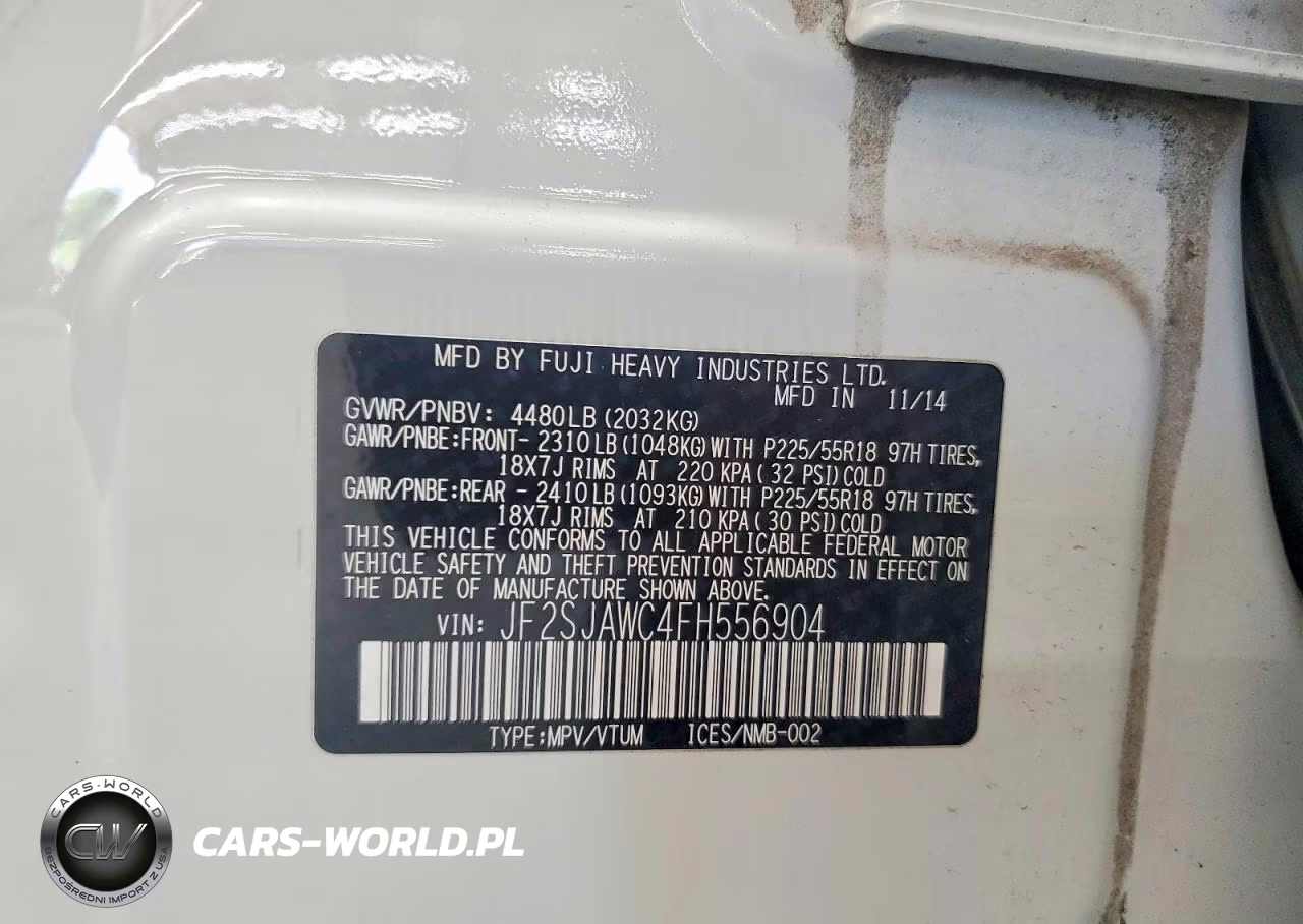 2015 Subaru Forester 2.5I Touring VIN:JF2SJAWC4FH556904 - 12