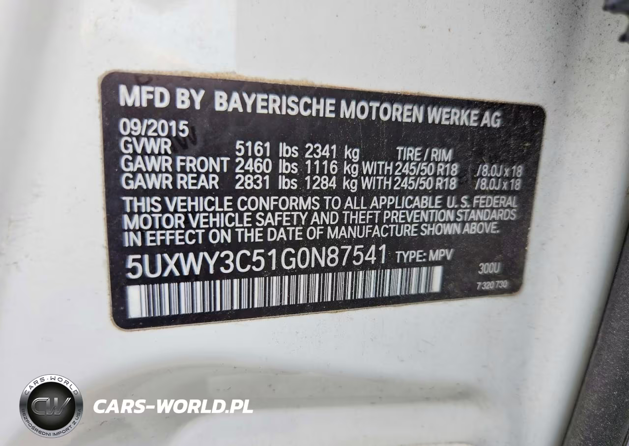 2016 BMW X3 xDrive28D VIN:5UXWY3C51G0N87541 - 13