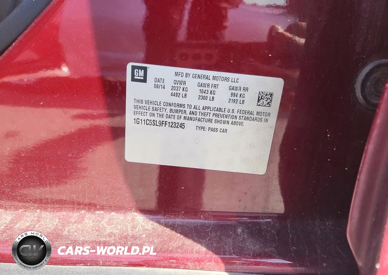 2015 Chevrolet Malibu 1Lt VIN:1G11C5SL9FF123245 - 13