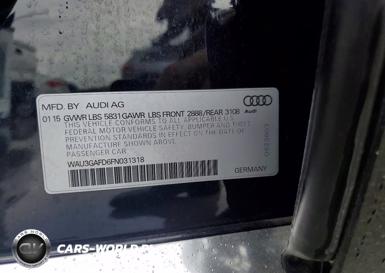 2015 Audi A8 L Quattro VIN:WAU3GAFD6FN031318 - 12