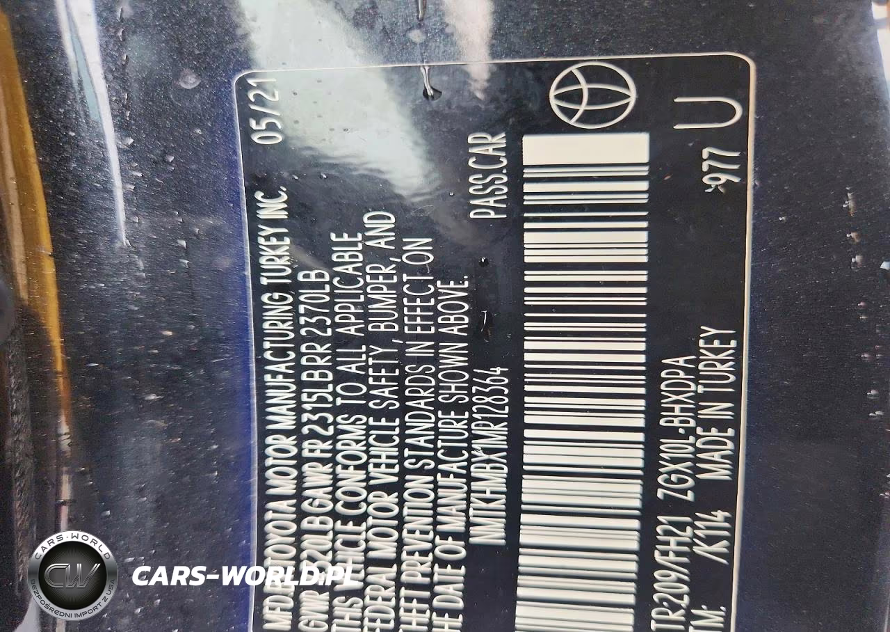 2021 Toyota C-Hr Le VIN:NMTKHMBX1MR128364 - 12