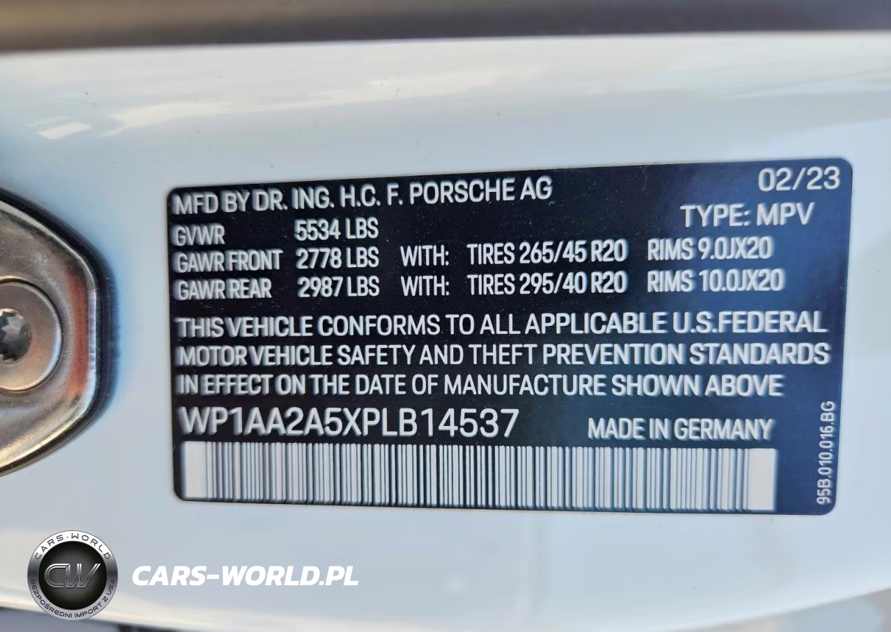 2023 Porsche Macan Base VIN:WP1AA2A5XPLB14537 - 14