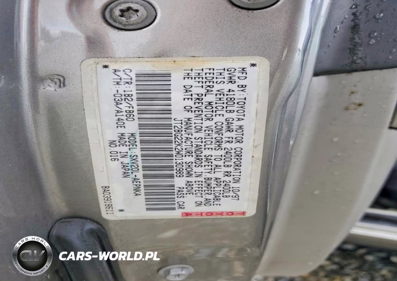 1998 Toyota Camry Le VIN:JT2BG22K2W0130989 - 12