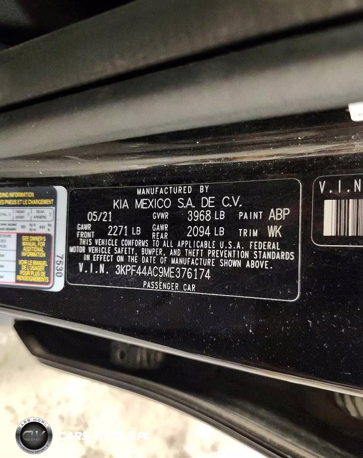 2021 Kia Forte Gt VIN:3KPF44AC9ME376174 - 12