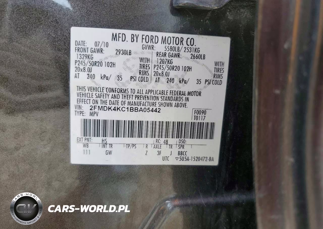 2011 Ford Edge Limited VIN:2FMDK4KC1BBA05442 - 13