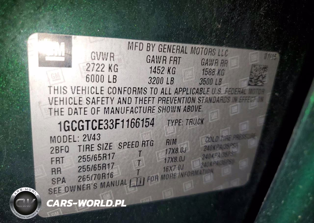 2015 Chevrolet Colorado Z71 VIN:1GCGTCE33F1166154 - 13