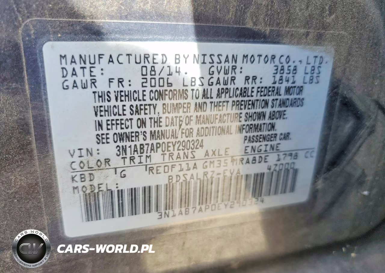 2014 Nissan Sentra Sr VIN:3N1AB7AP0EY290324 - 12