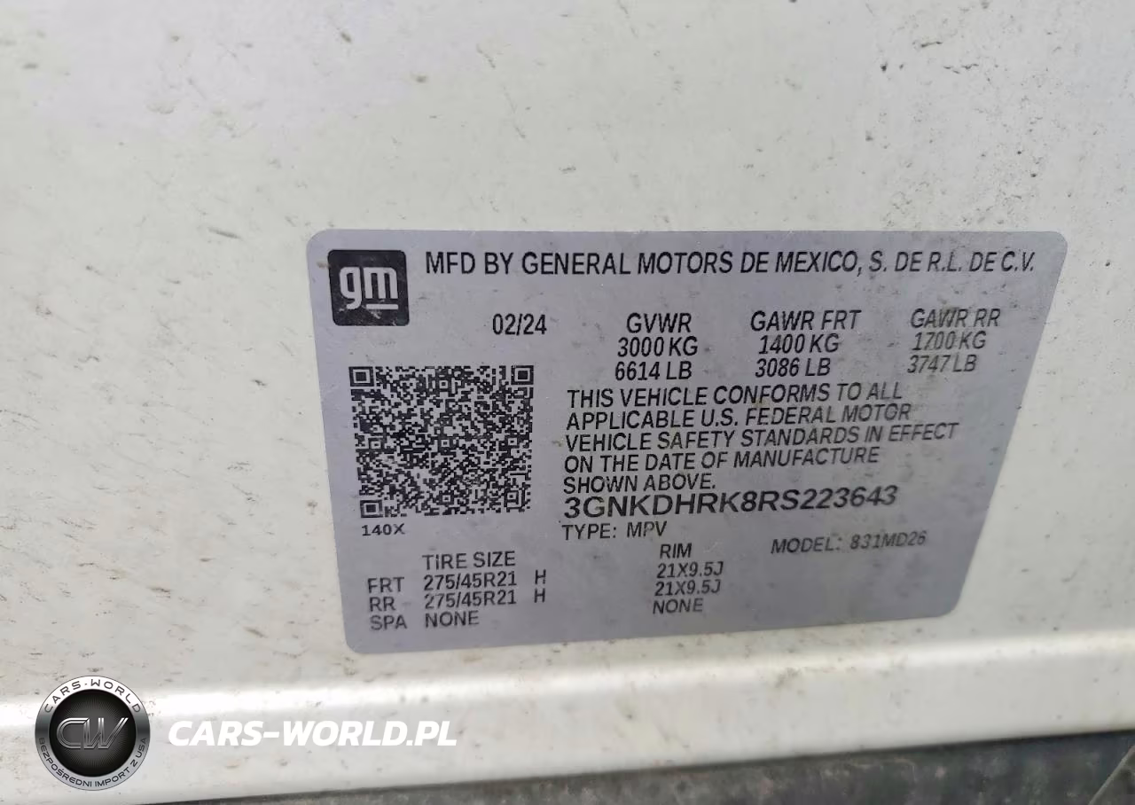 2024 Chevrolet Blazer Rs VIN:3GNKDHRK8RS223643 - 13