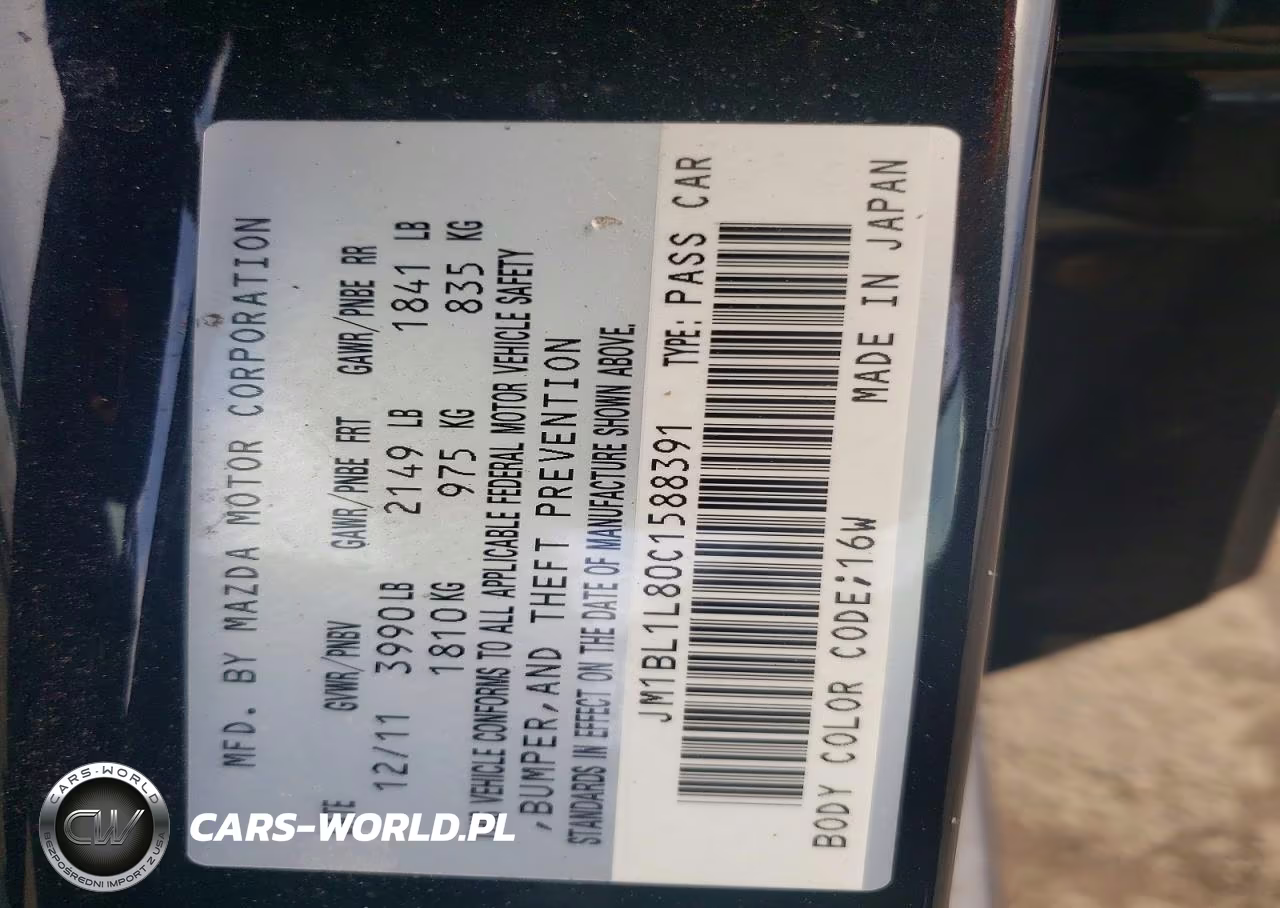 2012 Mazda 3 I VIN:JM1BL1L80C1588391 - 12
