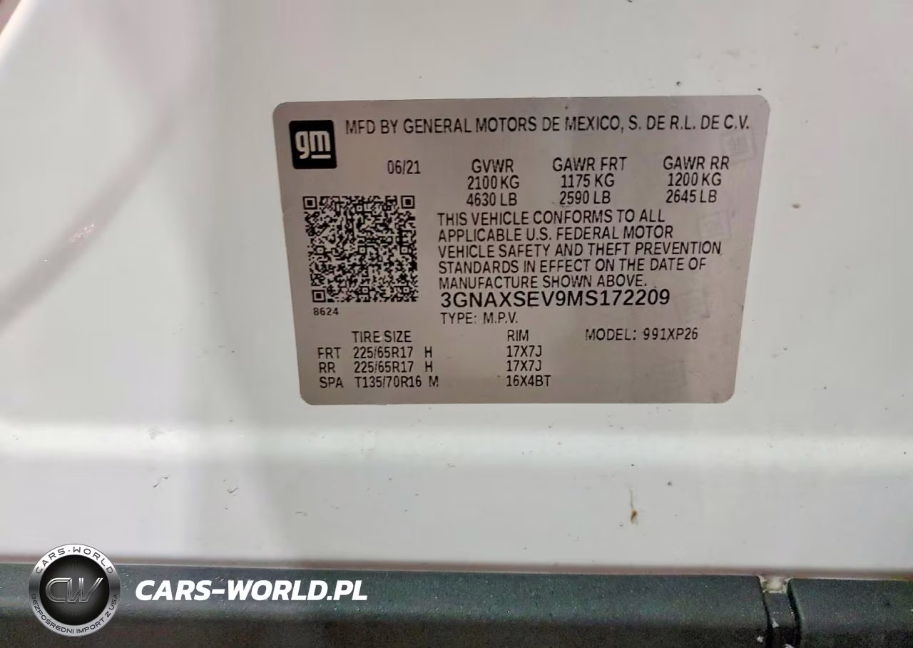 2021 Chevrolet Equinox Ls VIN:3GNAXSEV9MS172209 - 13