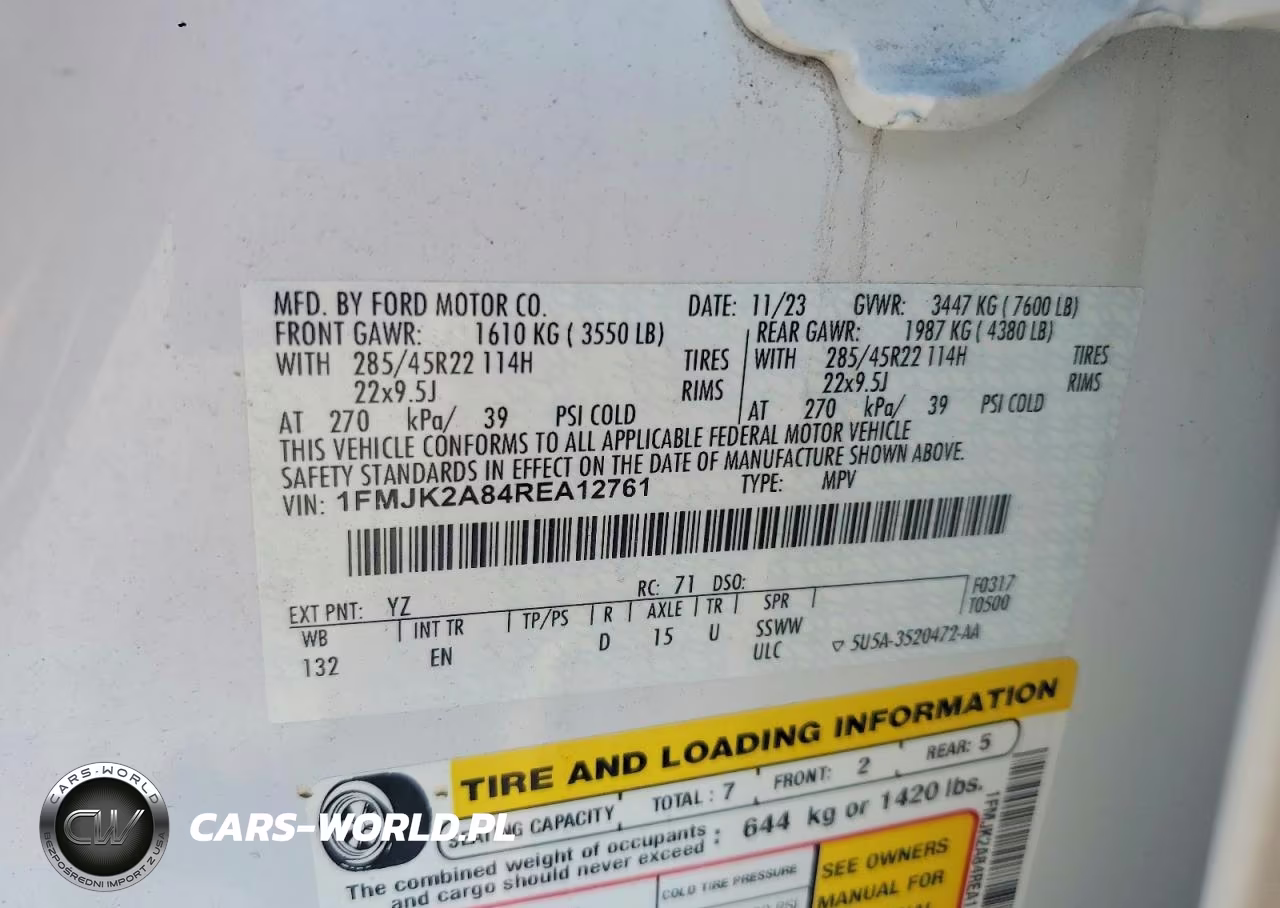 2024 Ford Expedition Limited Max VIN:1FMJK2A84REA12761 - 13