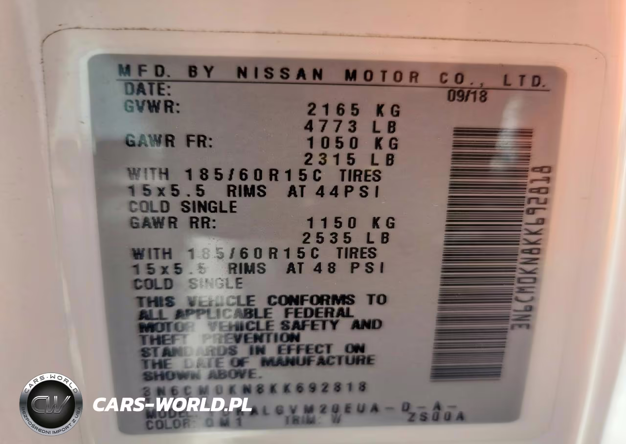 2019 Nissan Nv200 Sv VIN:3N6CM0KN8KK692818 - 13