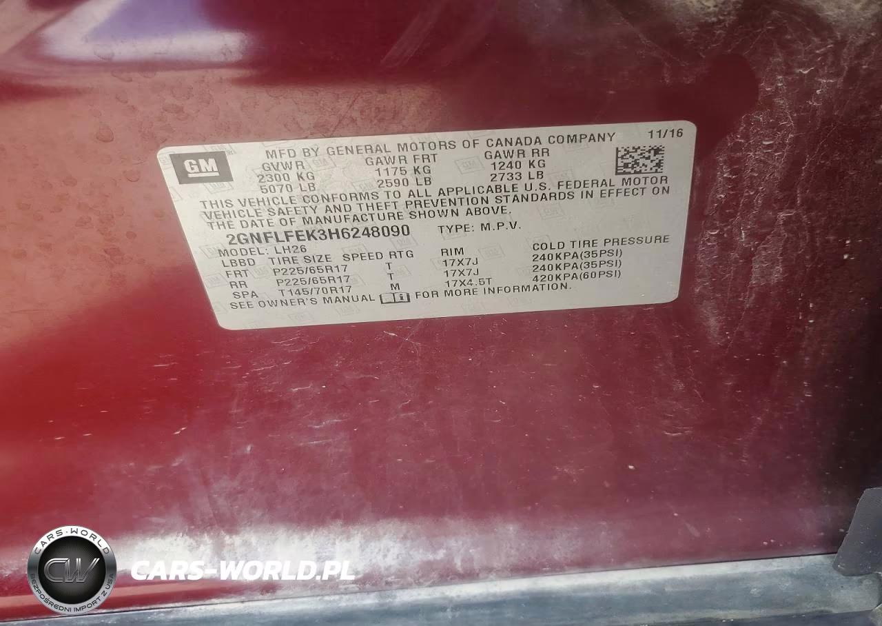 2017 Chevrolet Equinox Lt VIN:2GNFLFEK3H6248090 - 13