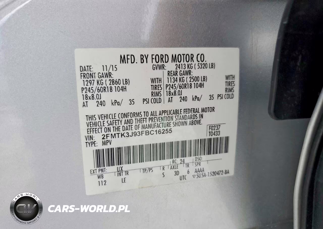 2015 Ford Edge Sel VIN:2FMTK3J93FBC16255 - 12