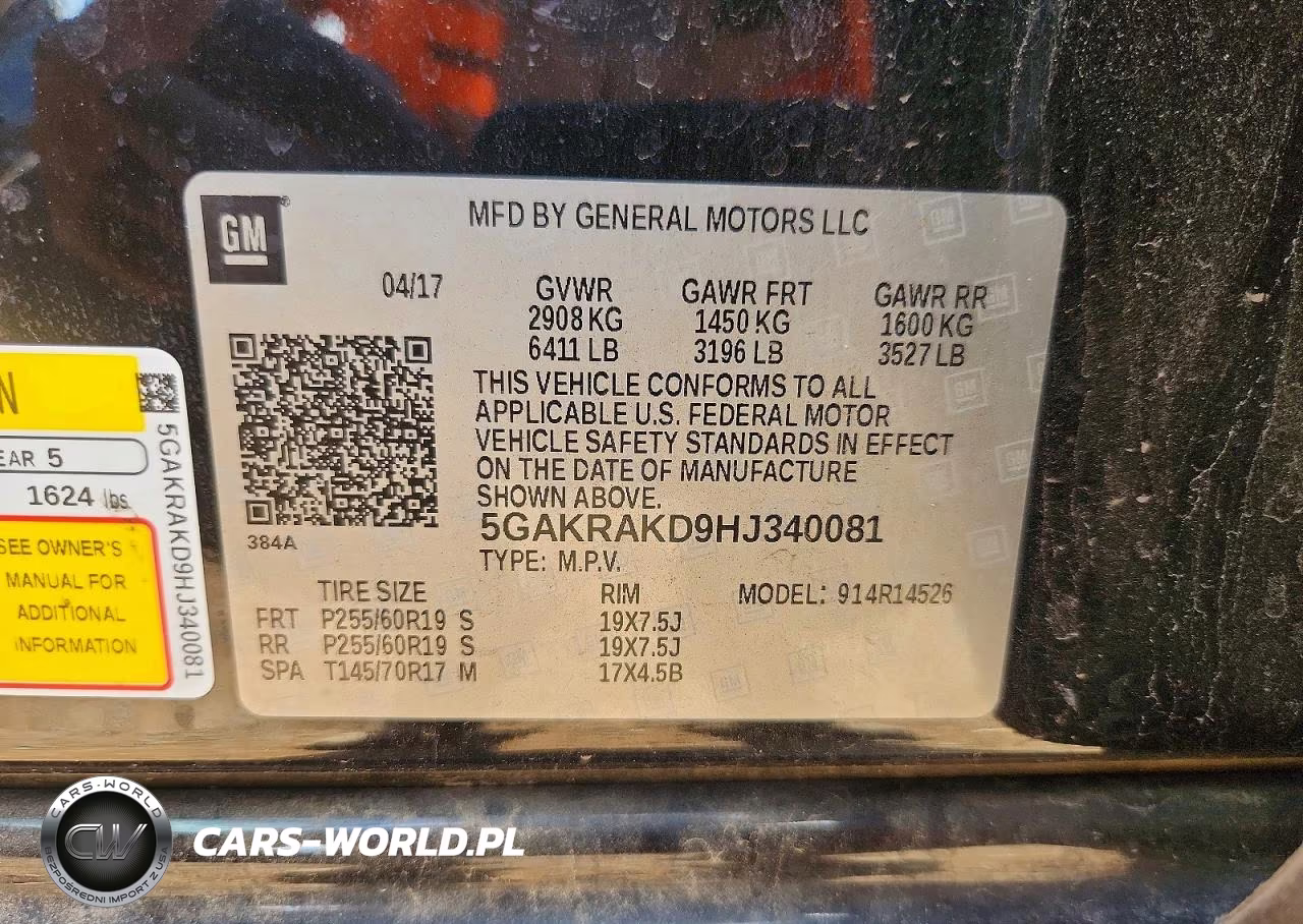 2017 Buick Enclave VIN:5GAKRAKD9HJ340081 - 13