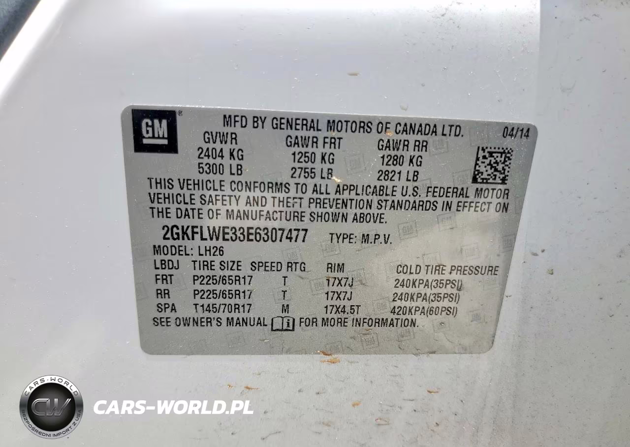 2014 GMC Terrain Sle VIN:2GKFLWE33E6307477 - 13