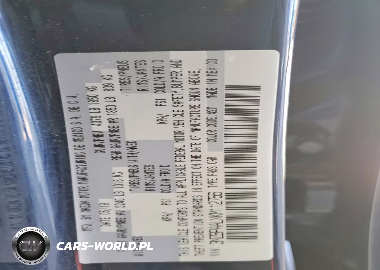 2019 Mazda 3 Select VIN:3MZBPAALXKM112756 - 13