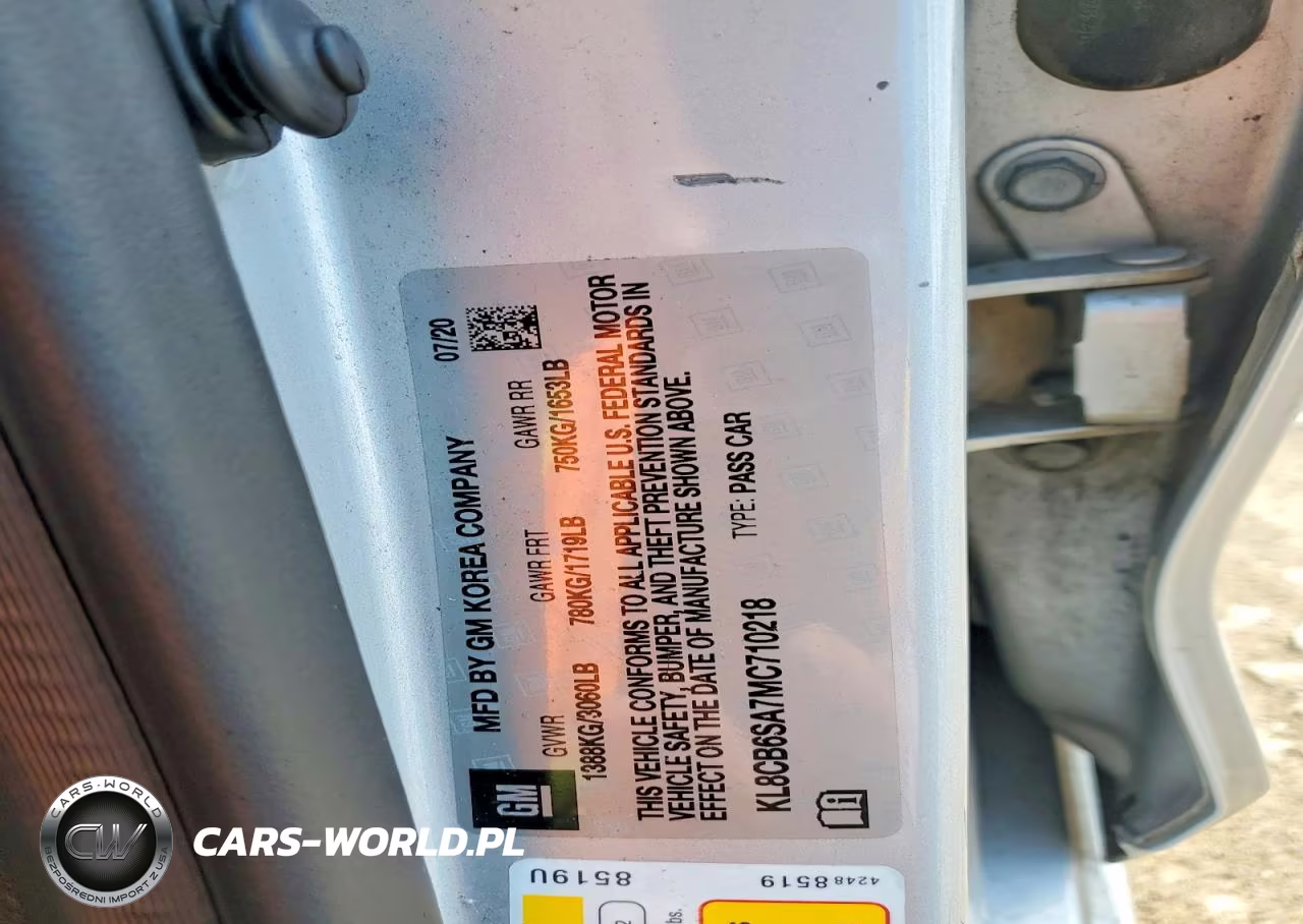 2021 Chevrolet Spark Ls VIN:KL8CB6SA7MC710218 - 12