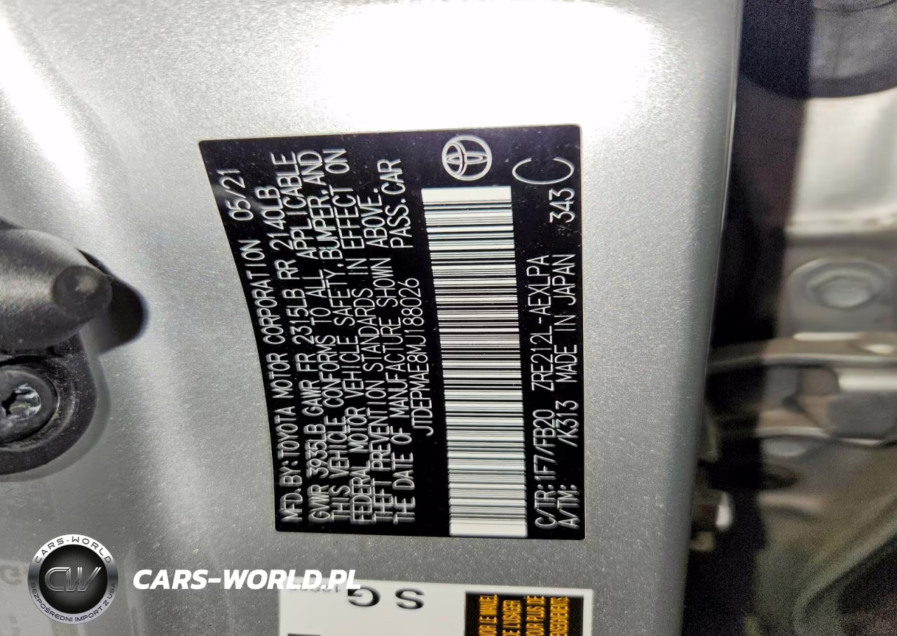 2021 Toyota Corolla Le VIN:JTDEPMAE8MJ188026 - 12