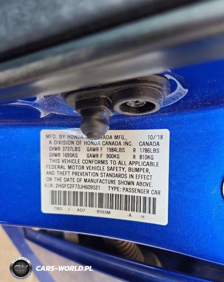 2018 Honda Civic Ex VIN:2HGFC2F73JH609521 - 12