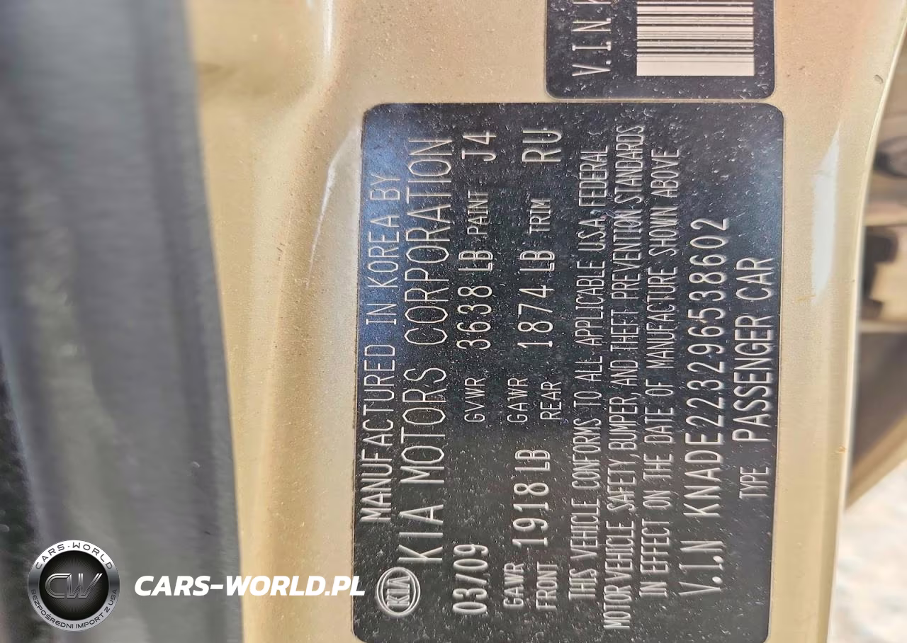 2009 Kia Rio Base VIN:KNADE223296538602 - 12