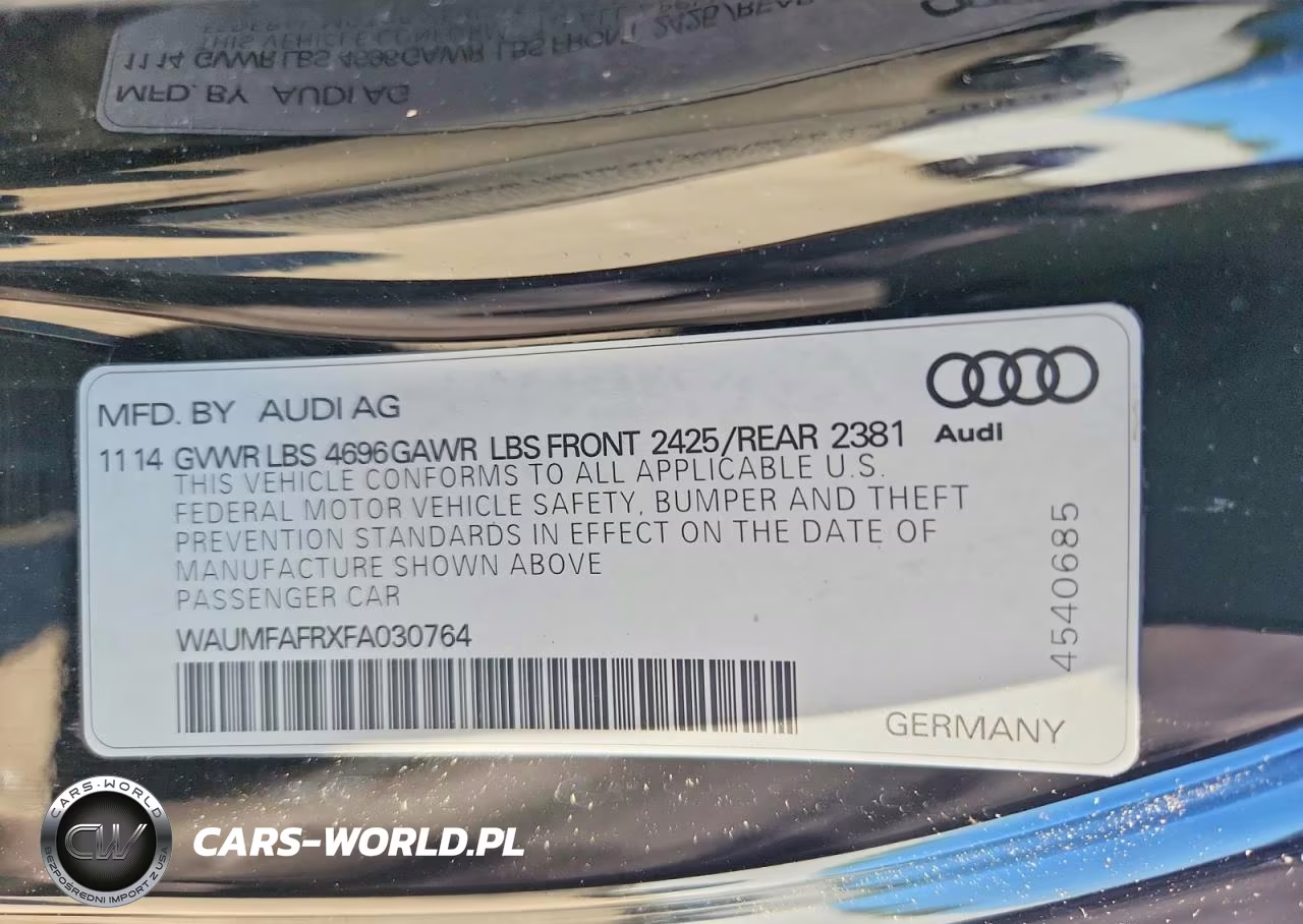 2015 Audi A5 Premium Plus VIN:WAUMFAFRXFA030764 - 12