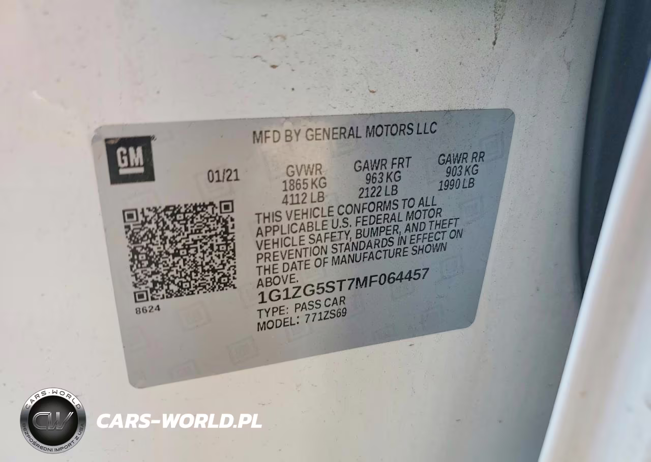 2021 Chevrolet Malibu Rs VIN:1G1ZG5ST7MF064457 - 13