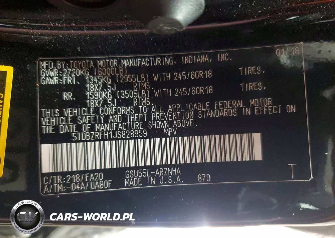 2018 Toyota Highlander Le Plus VIN:5TDBZRFH1JS828959 - 13