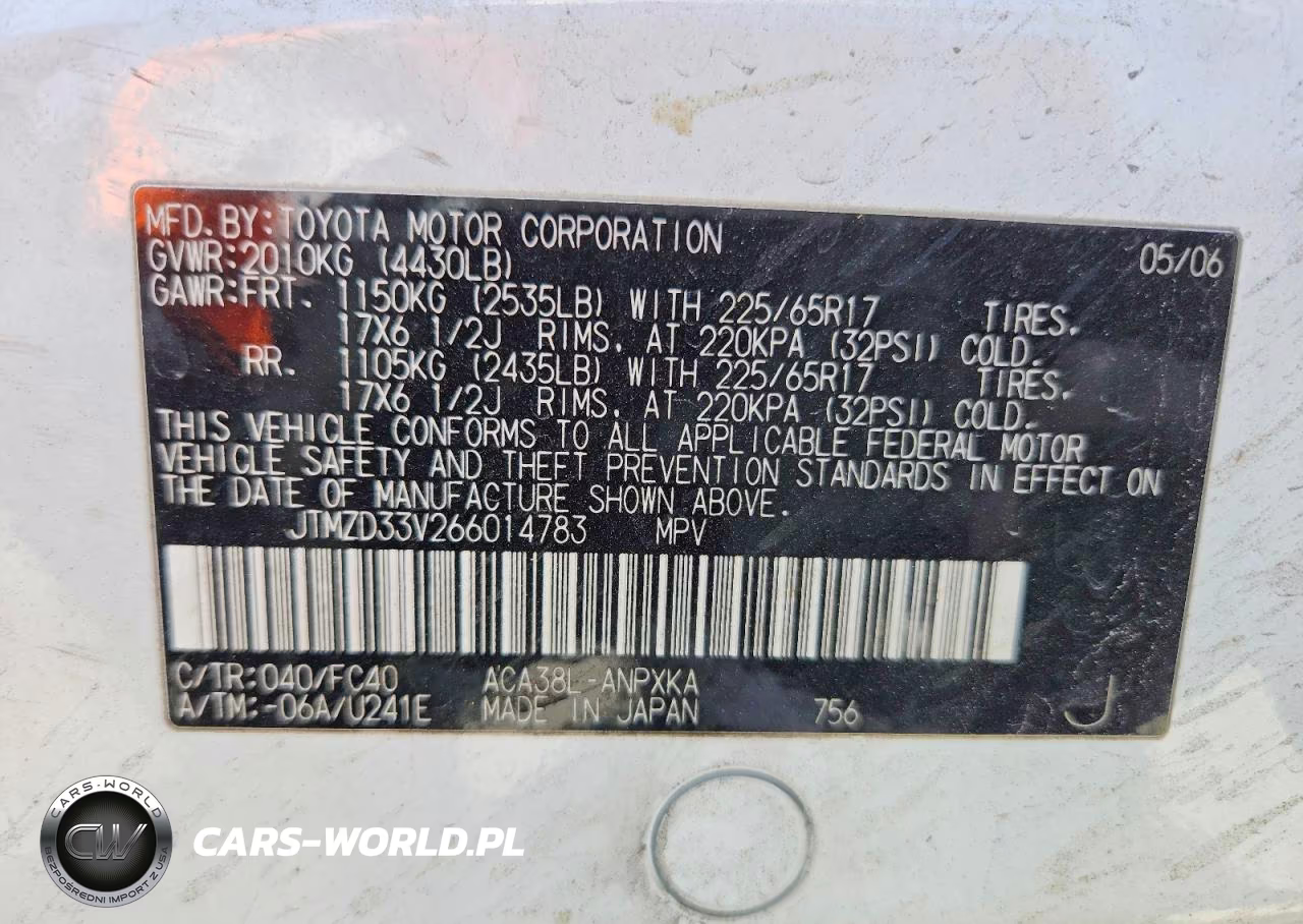 2006 Toyota Rav4 Base VIN:JTMZD33V266014783 - 13