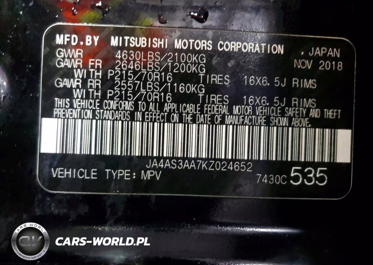 2019 Mitsubishi Eclipse Cross Es VIN:JA4AS3AA7KZ024652 - 14