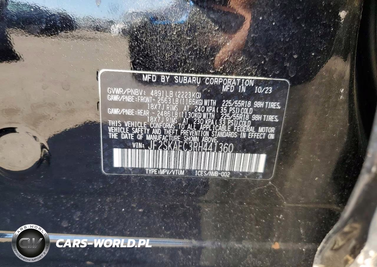 2024 Subaru Forester Sport VIN:JF2SKAEC3RH441360 - 13