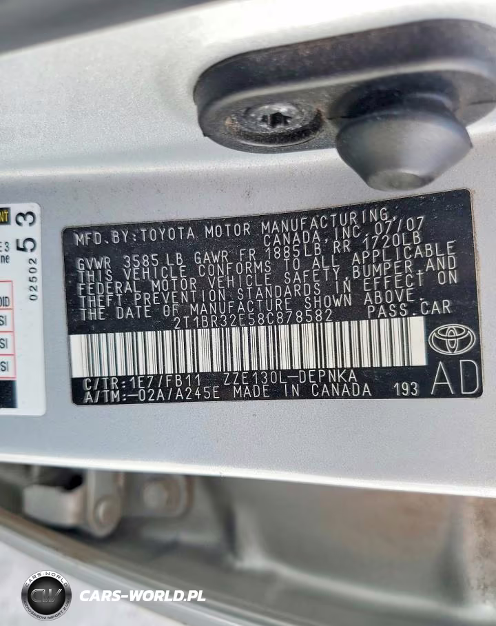 TOYOTA COROLLA CE VIN:2T1BR32E58C878582 - 13