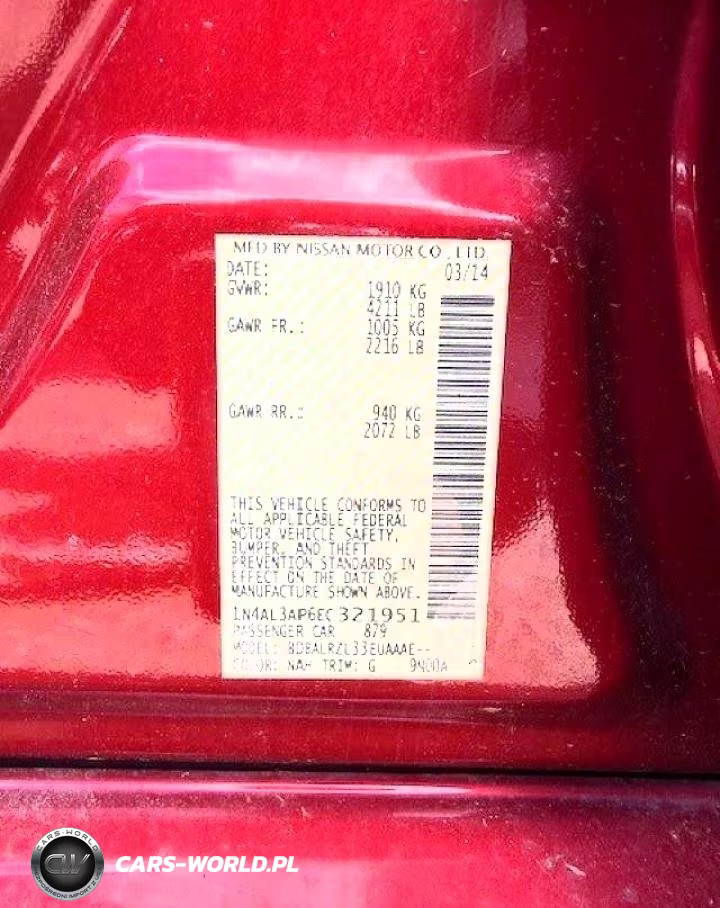 2014 Nissan Altima 2.5 S VIN:1N4AL3AP6EC321951 - 10