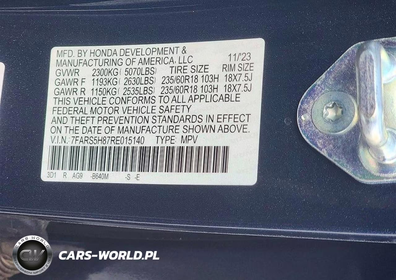 2024 Honda Cr-V Sport-L VIN:7FARS5H87RE015140 - 10